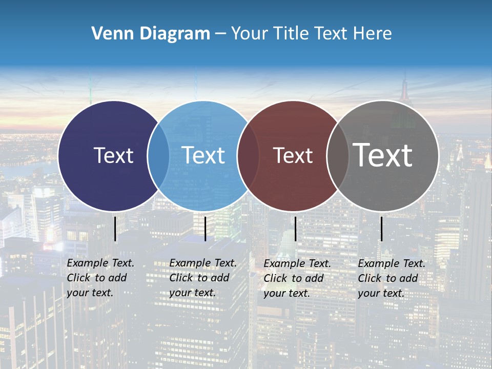 Scene Twilight New York PowerPoint Template