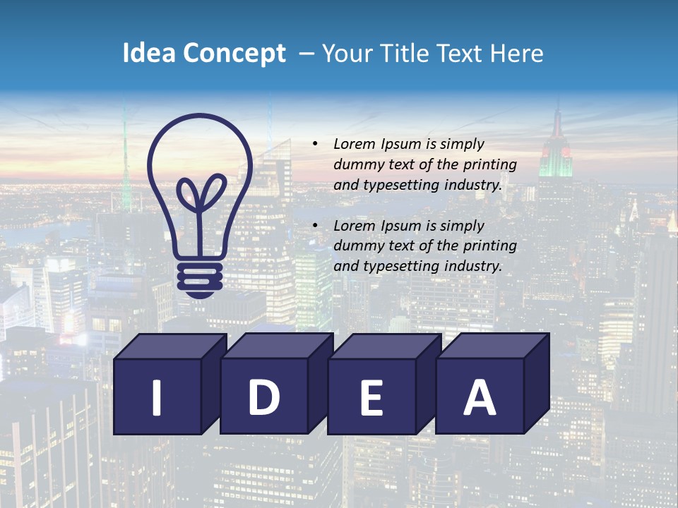 Scene Twilight New York PowerPoint Template