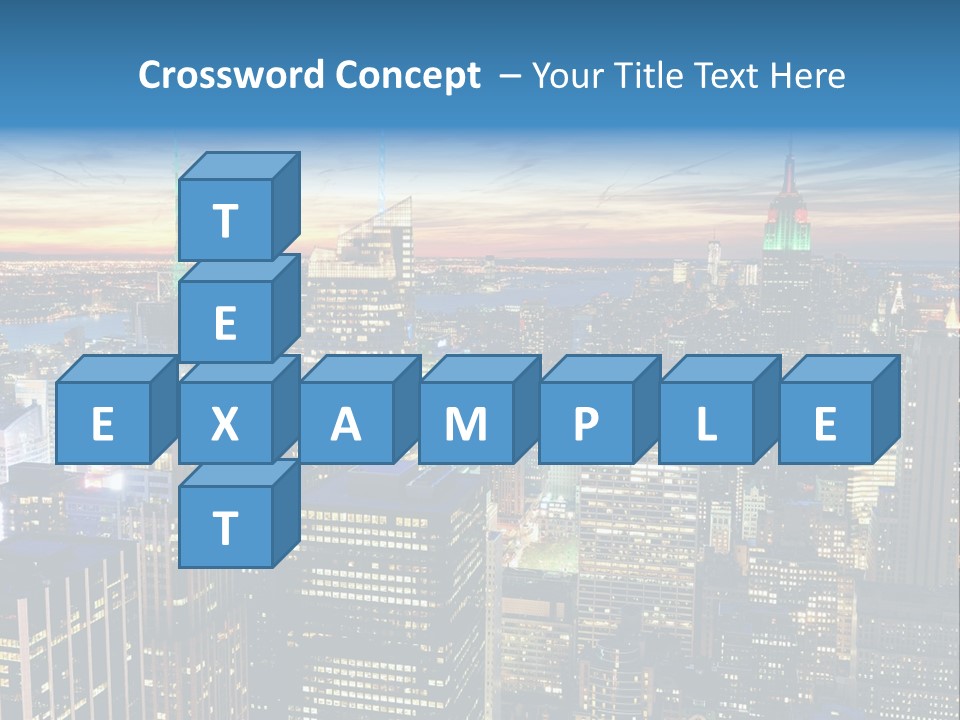 Scene Twilight New York PowerPoint Template