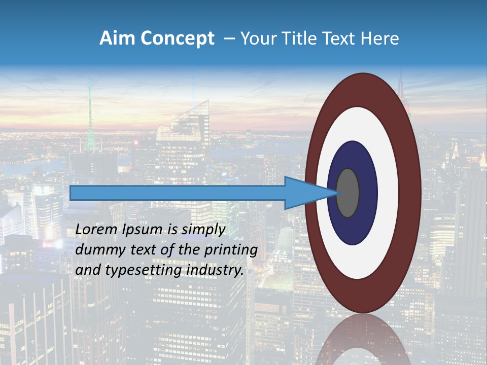 Scene Twilight New York PowerPoint Template