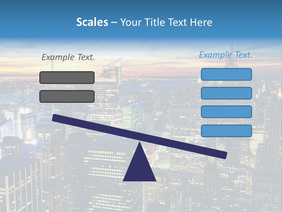 Scene Twilight New York PowerPoint Template