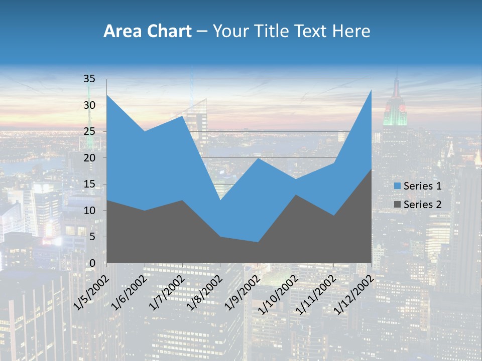 Scene Twilight New York PowerPoint Template