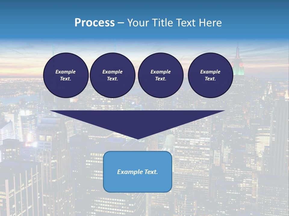 Scene Twilight New York PowerPoint Template