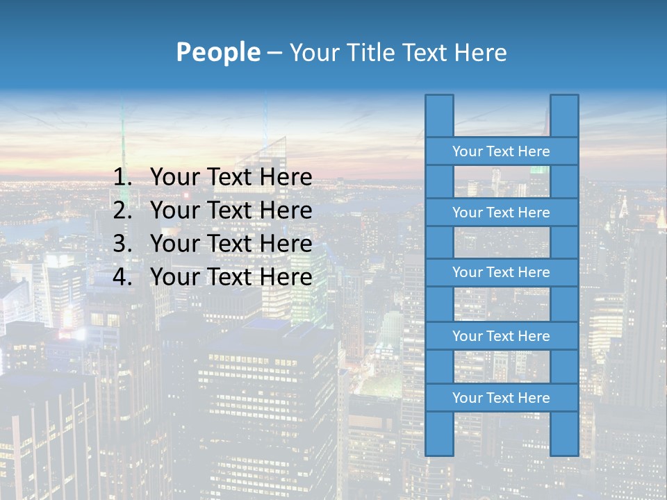 Scene Twilight New York PowerPoint Template