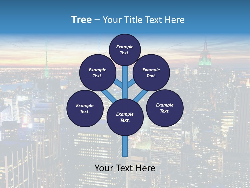 Scene Twilight New York PowerPoint Template