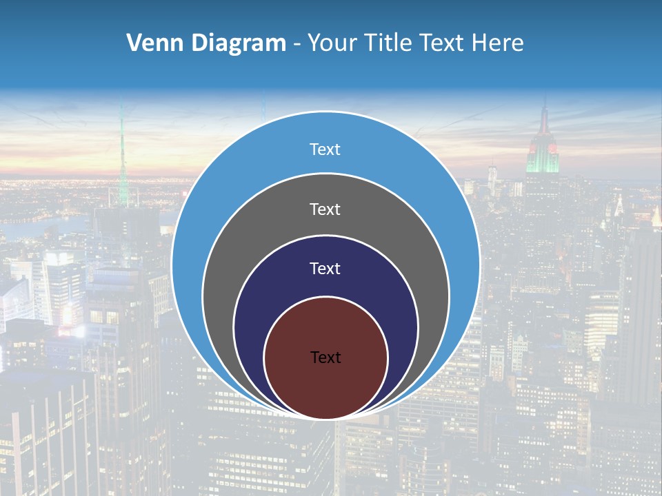 Scene Twilight New York PowerPoint Template