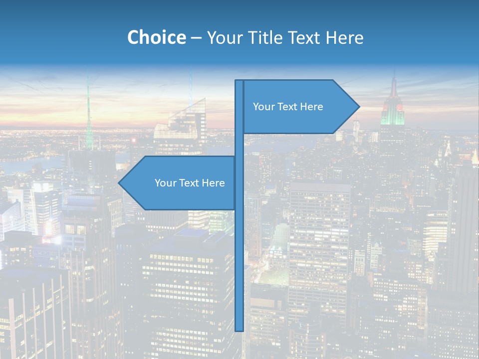 Scene Twilight New York PowerPoint Template