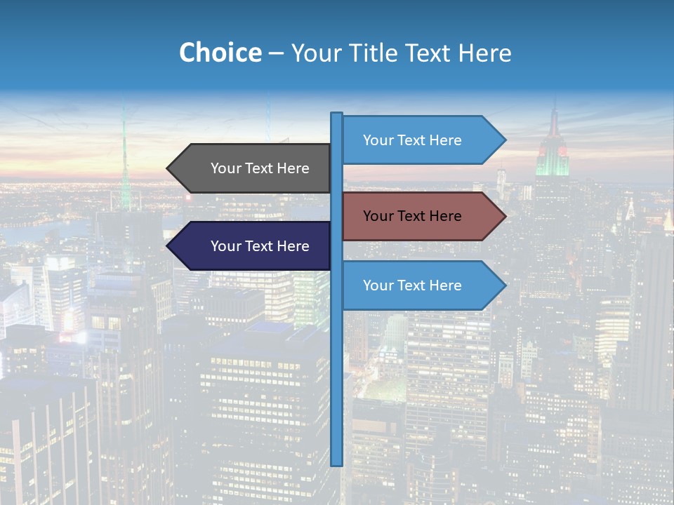 Scene Twilight New York PowerPoint Template