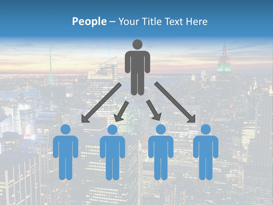 Scene Twilight New York PowerPoint Template