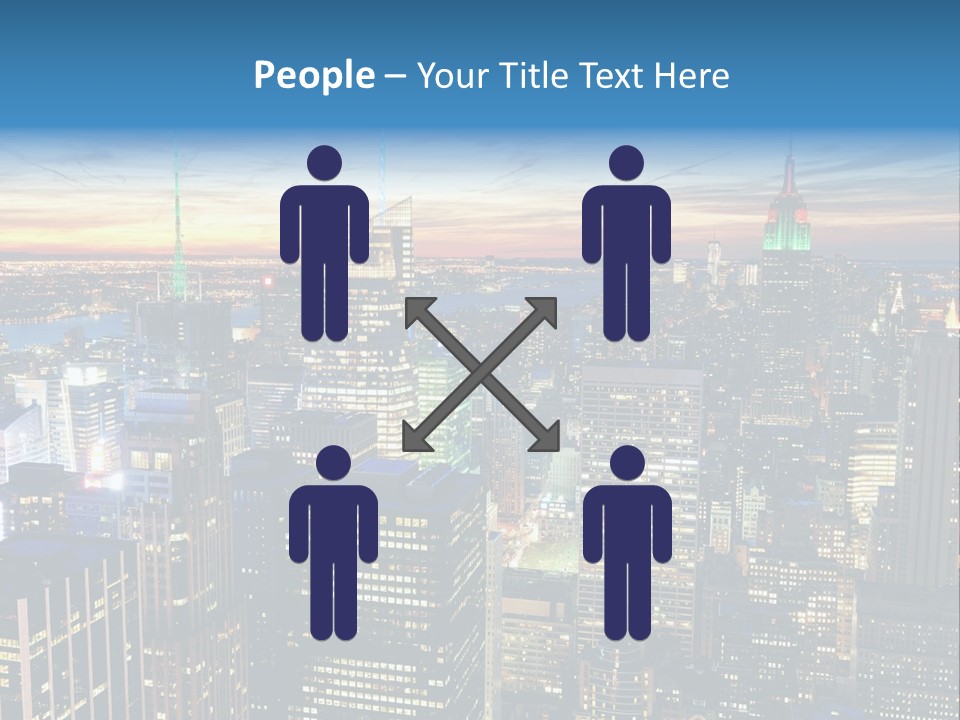 Scene Twilight New York PowerPoint Template