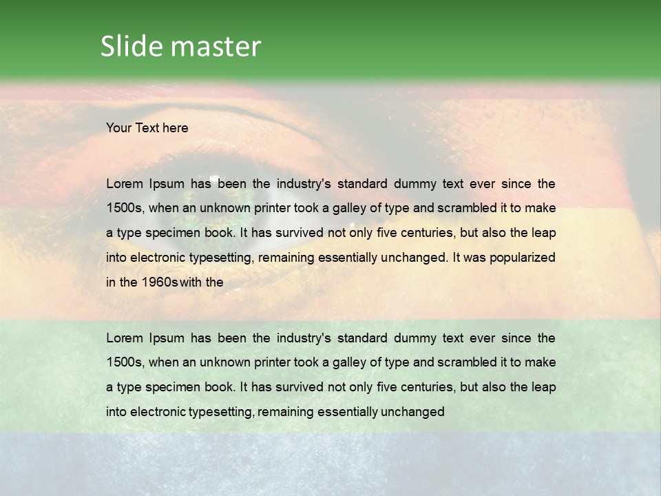 Face Paint Red Movement PowerPoint Template