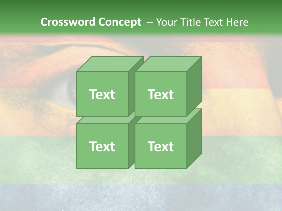 Face Paint Red Movement PowerPoint Template