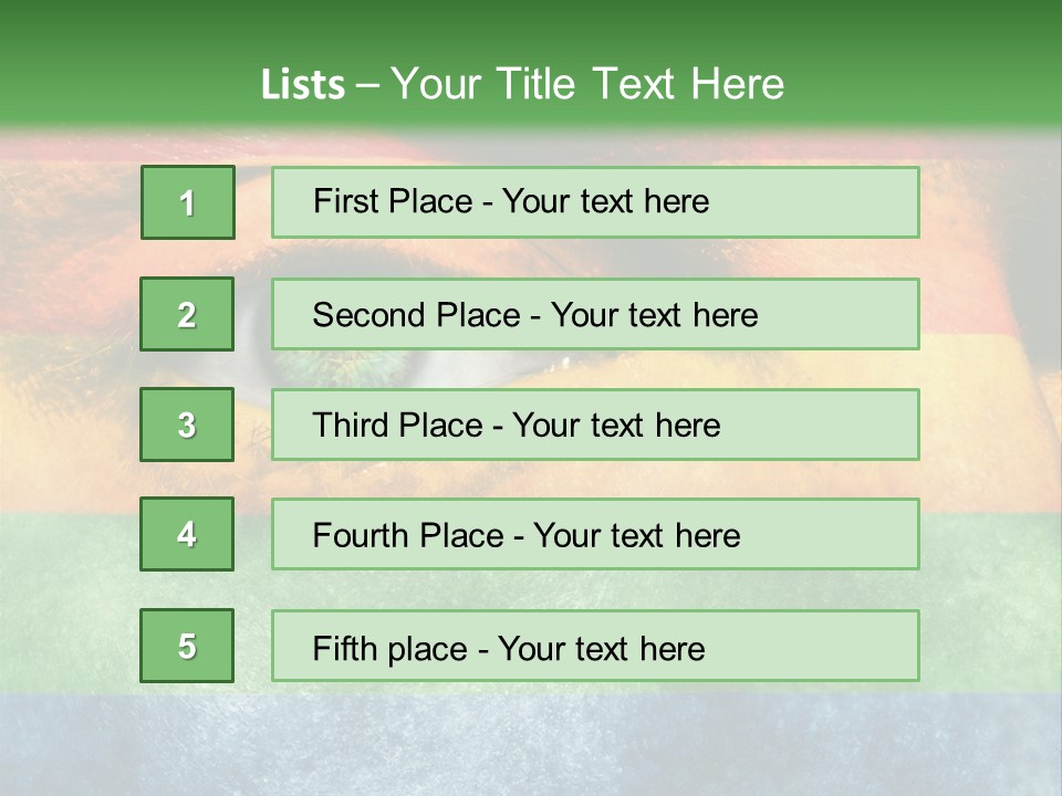 Face Paint Red Movement PowerPoint Template
