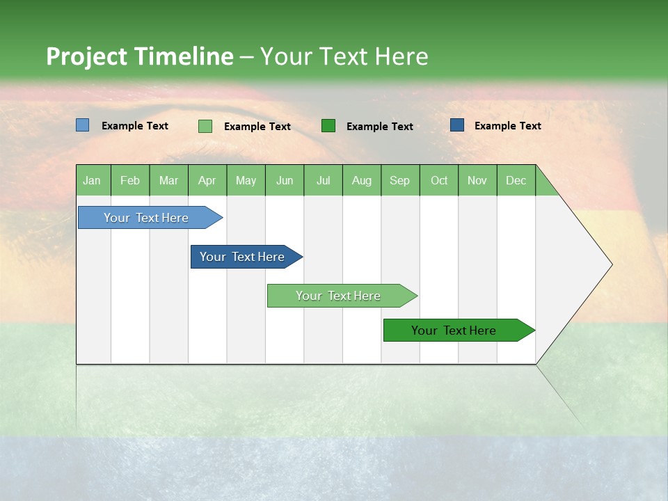 Face Paint Red Movement PowerPoint Template