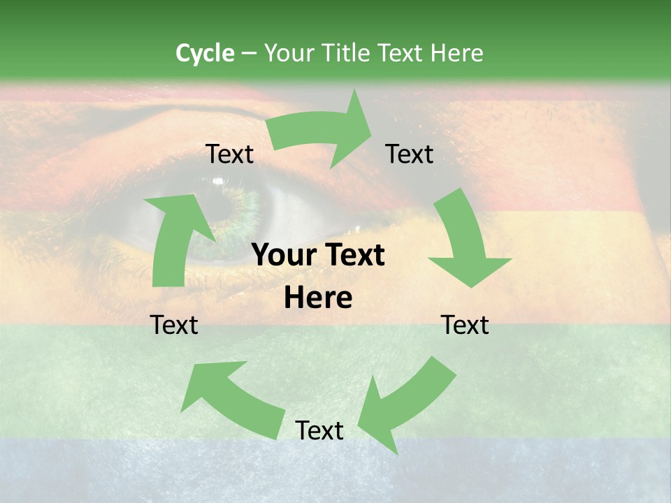 Face Paint Red Movement PowerPoint Template