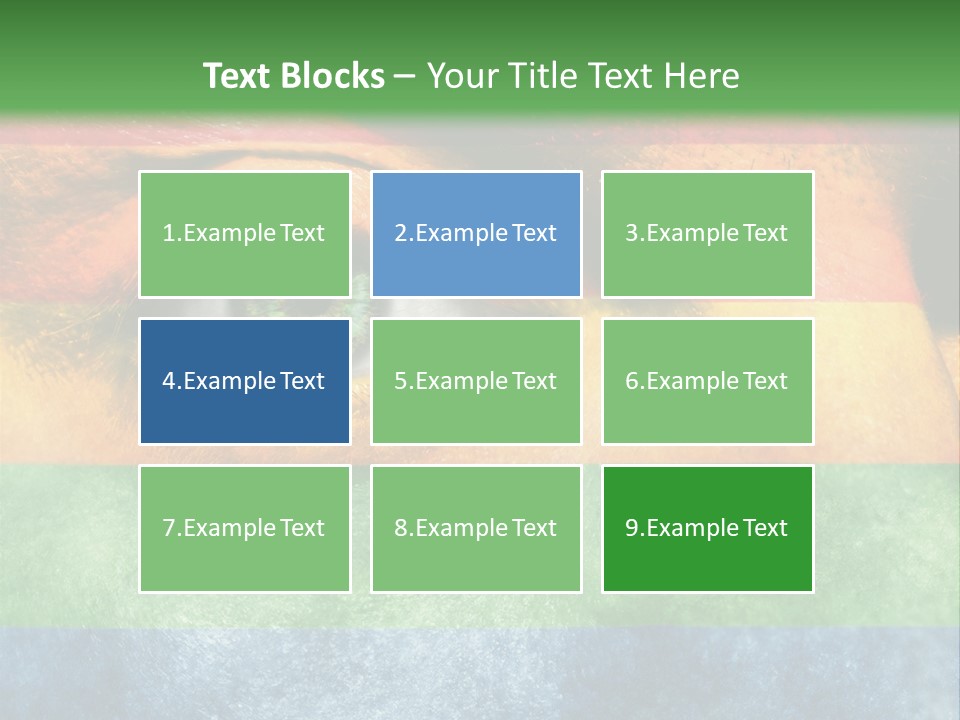 Face Paint Red Movement PowerPoint Template