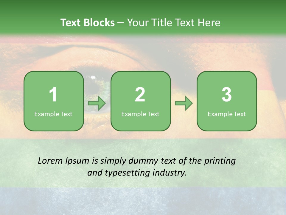 Face Paint Red Movement PowerPoint Template