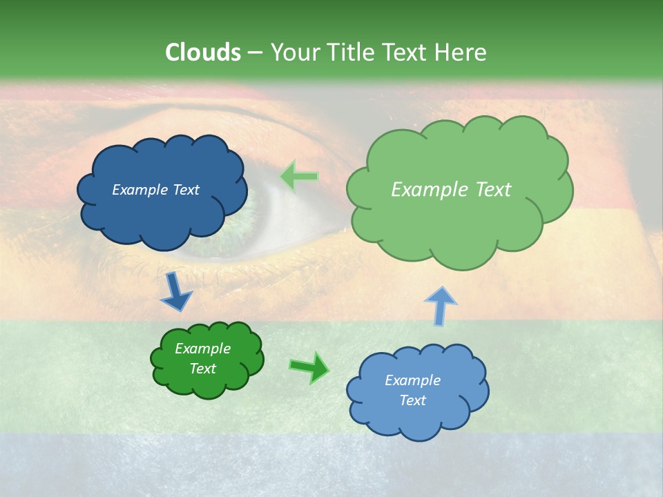 Face Paint Red Movement PowerPoint Template