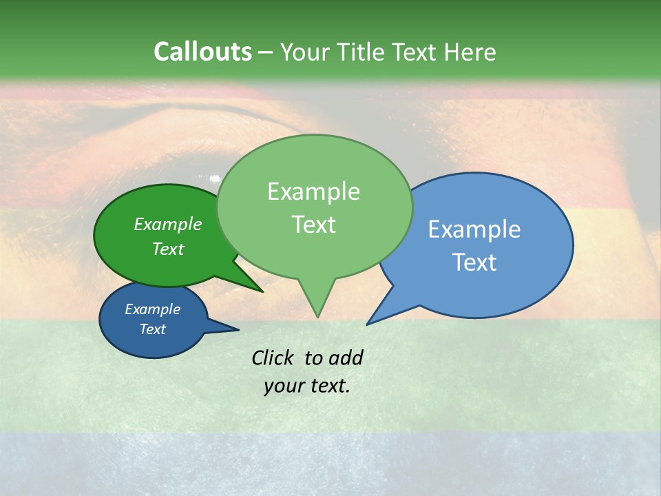Face Paint Red Movement PowerPoint Template