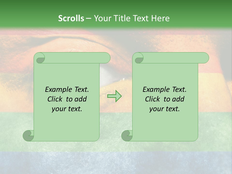 Face Paint Red Movement PowerPoint Template