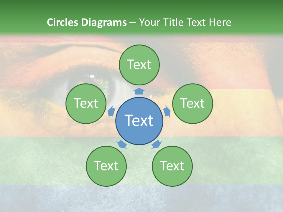 Face Paint Red Movement PowerPoint Template