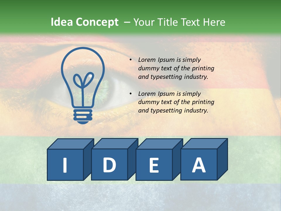 Face Paint Red Movement PowerPoint Template