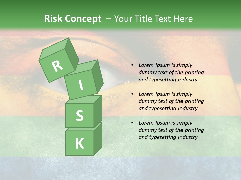 Face Paint Red Movement PowerPoint Template