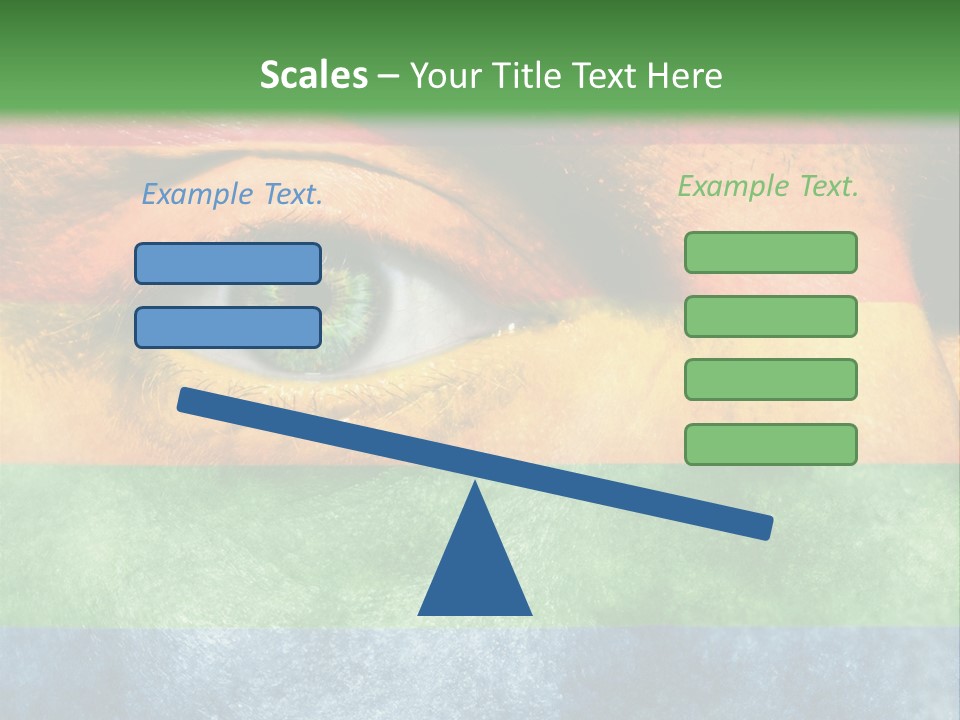 Face Paint Red Movement PowerPoint Template