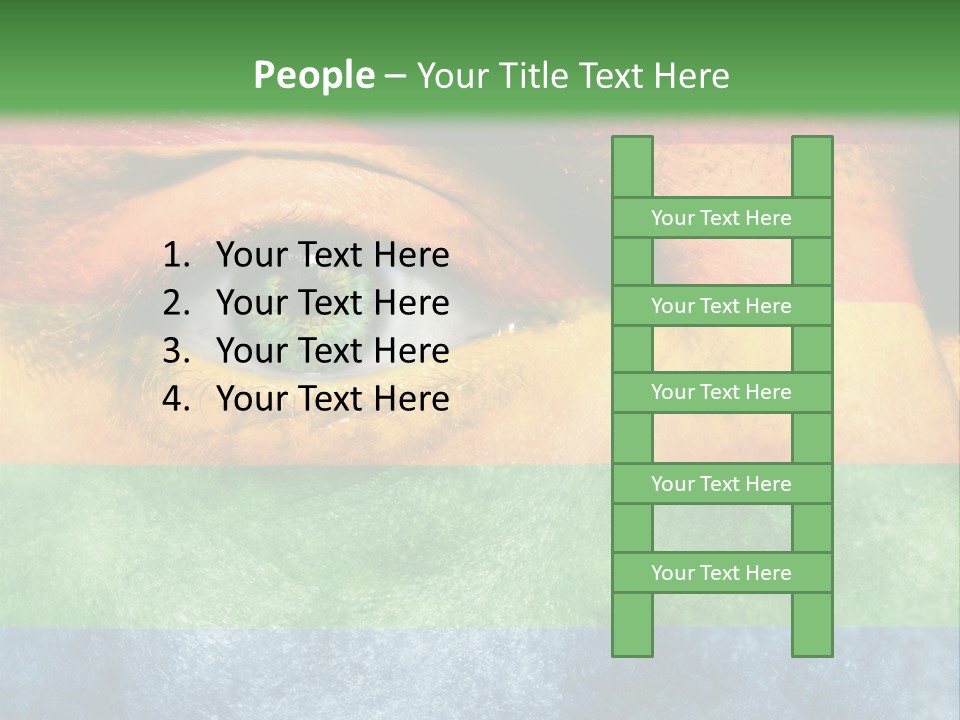 Face Paint Red Movement PowerPoint Template