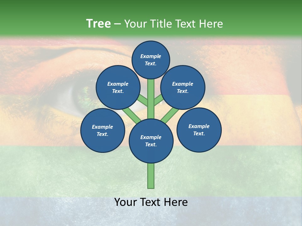 Face Paint Red Movement PowerPoint Template