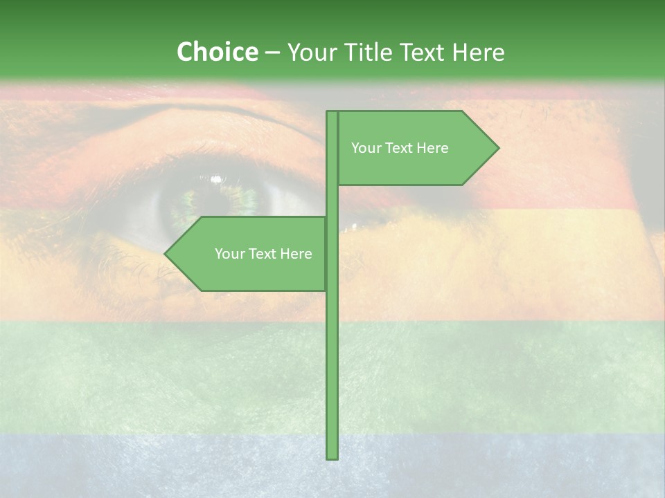 Face Paint Red Movement PowerPoint Template