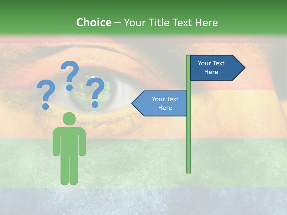 Face Paint Red Movement PowerPoint Template