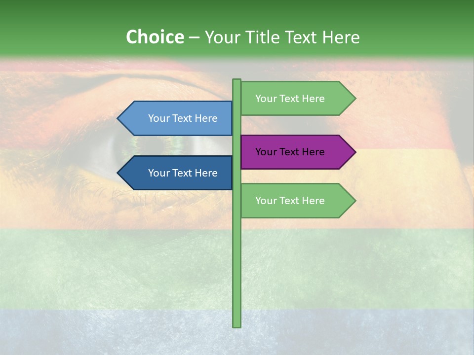 Face Paint Red Movement PowerPoint Template