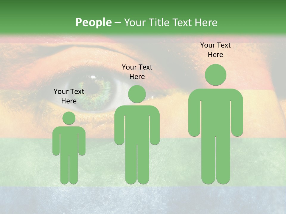 Face Paint Red Movement PowerPoint Template