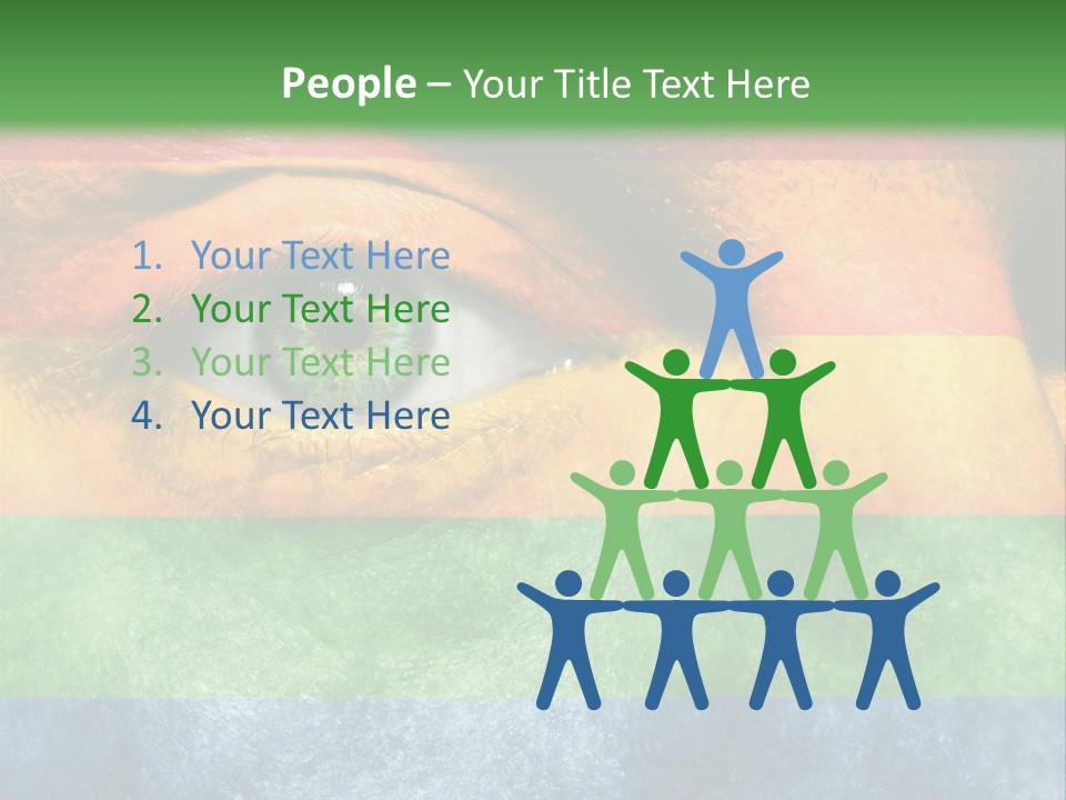 Face Paint Red Movement PowerPoint Template