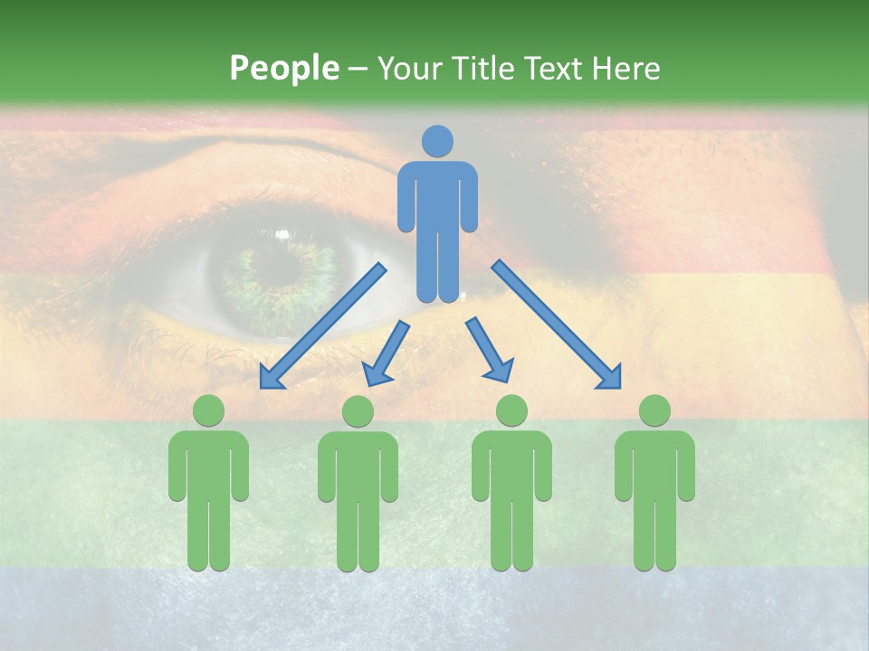 Face Paint Red Movement PowerPoint Template