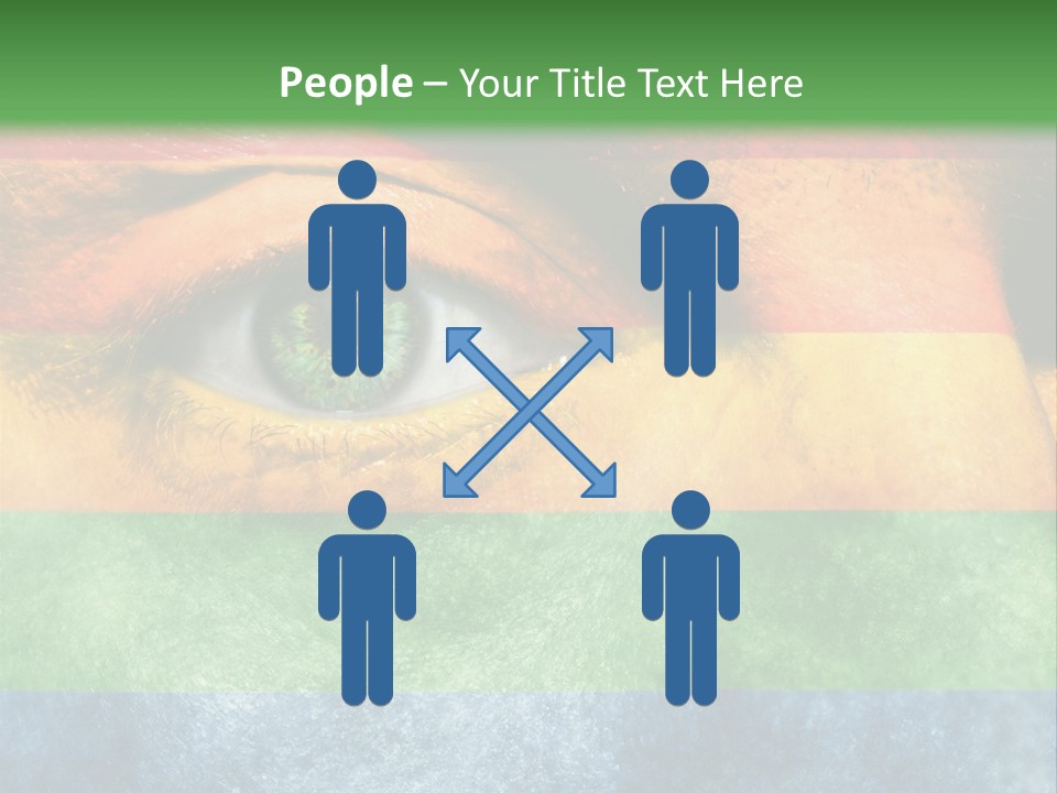 Face Paint Red Movement PowerPoint Template