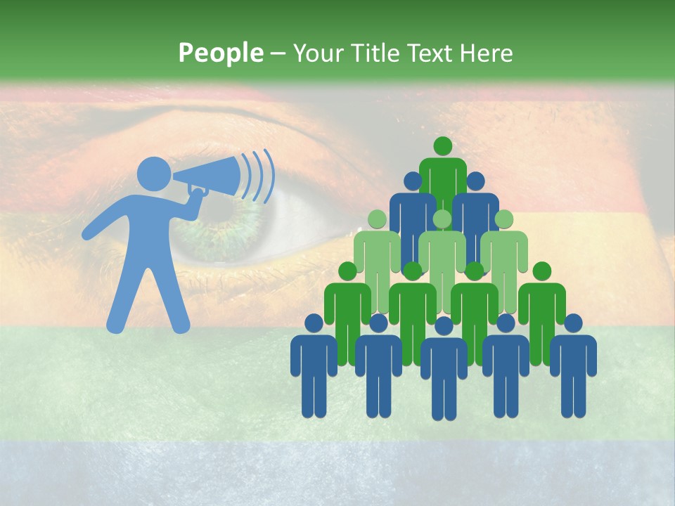 Face Paint Red Movement PowerPoint Template