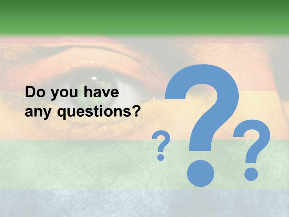 Face Paint Red Movement PowerPoint Template