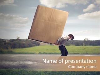 Grass Man Stress PowerPoint Template