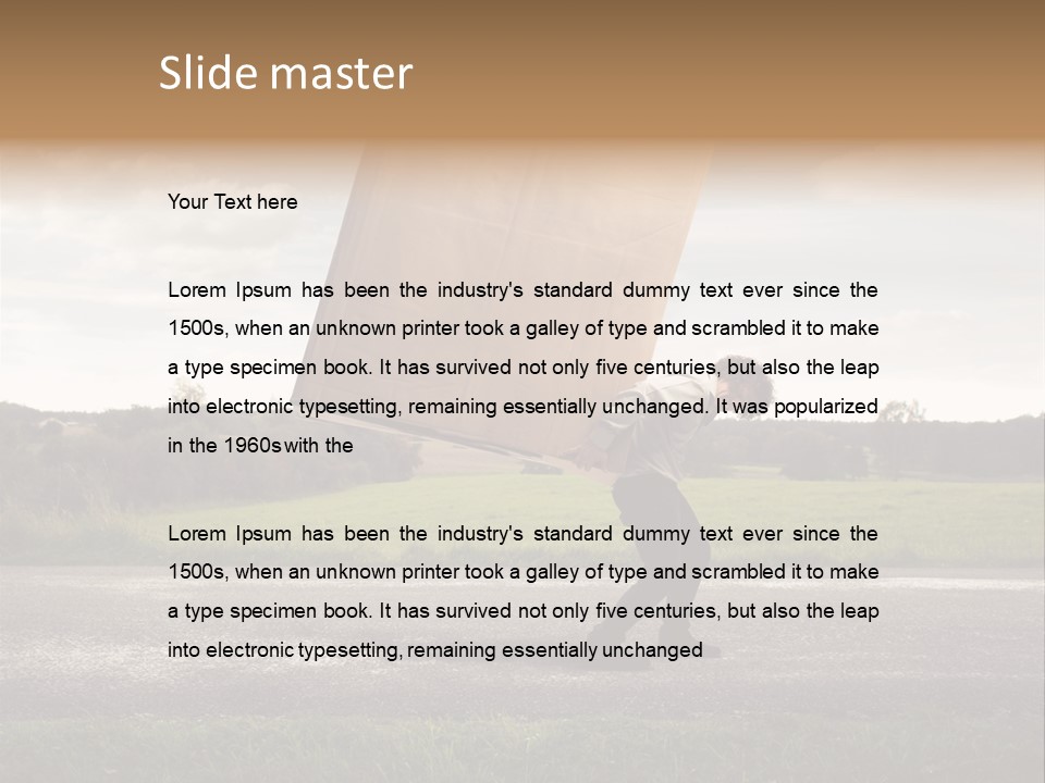 Grass Man Stress PowerPoint Template