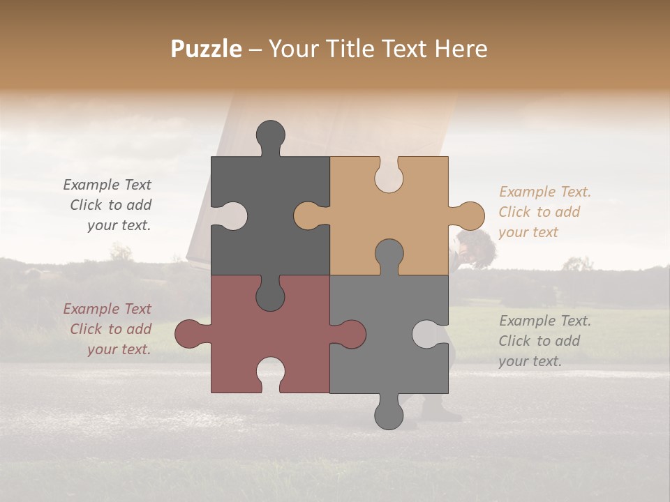 Grass Man Stress PowerPoint Template