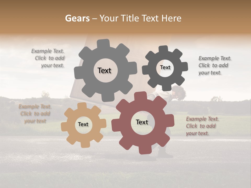 Grass Man Stress PowerPoint Template