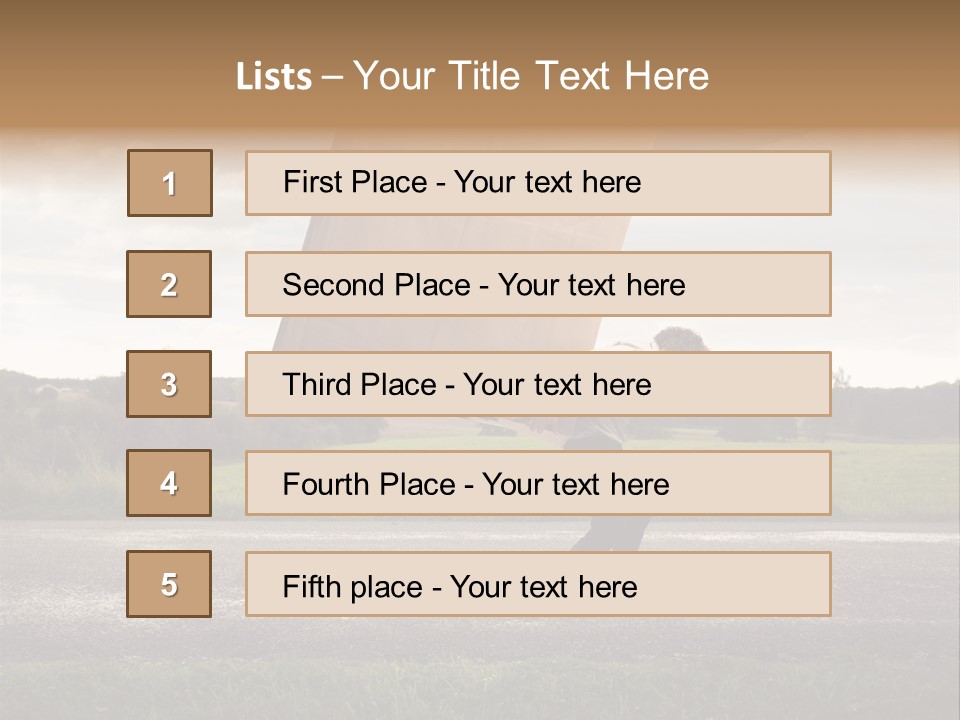 Grass Man Stress PowerPoint Template