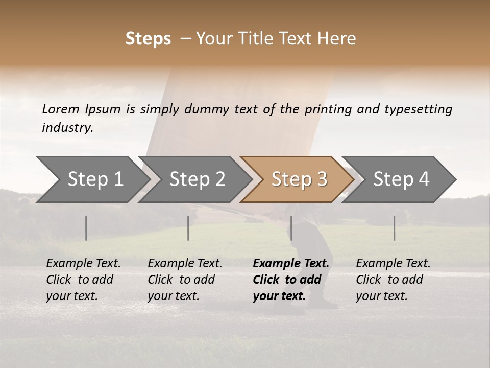 Grass Man Stress PowerPoint Template