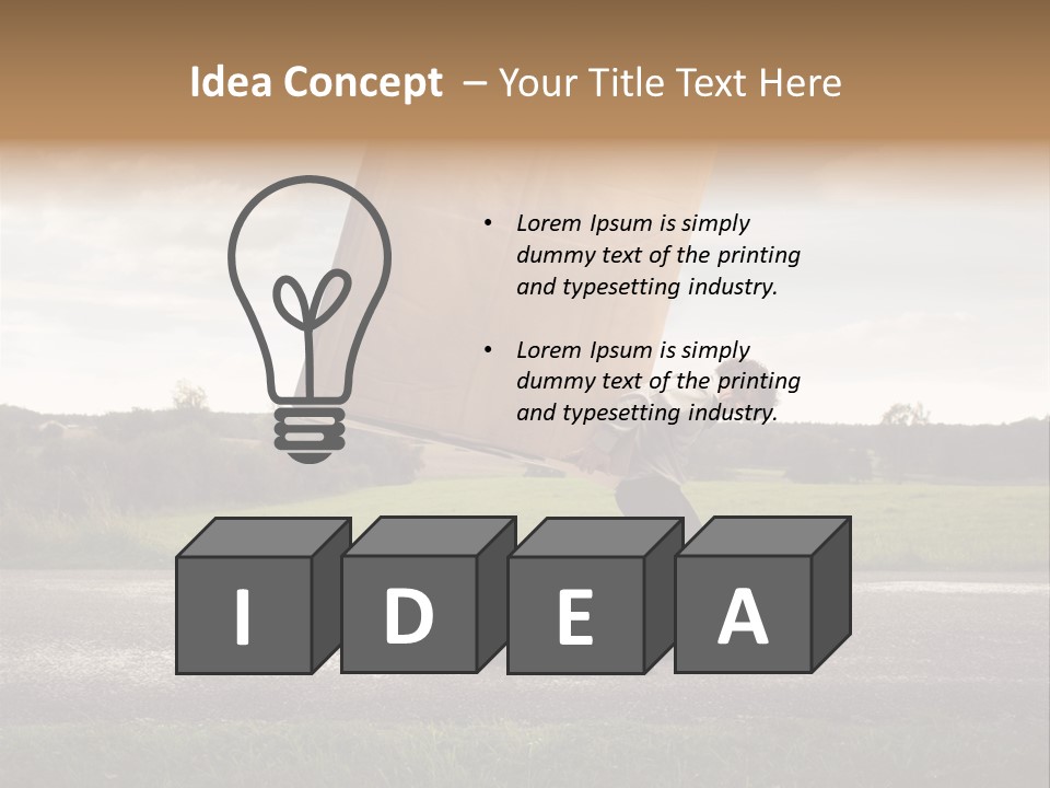 Grass Man Stress PowerPoint Template