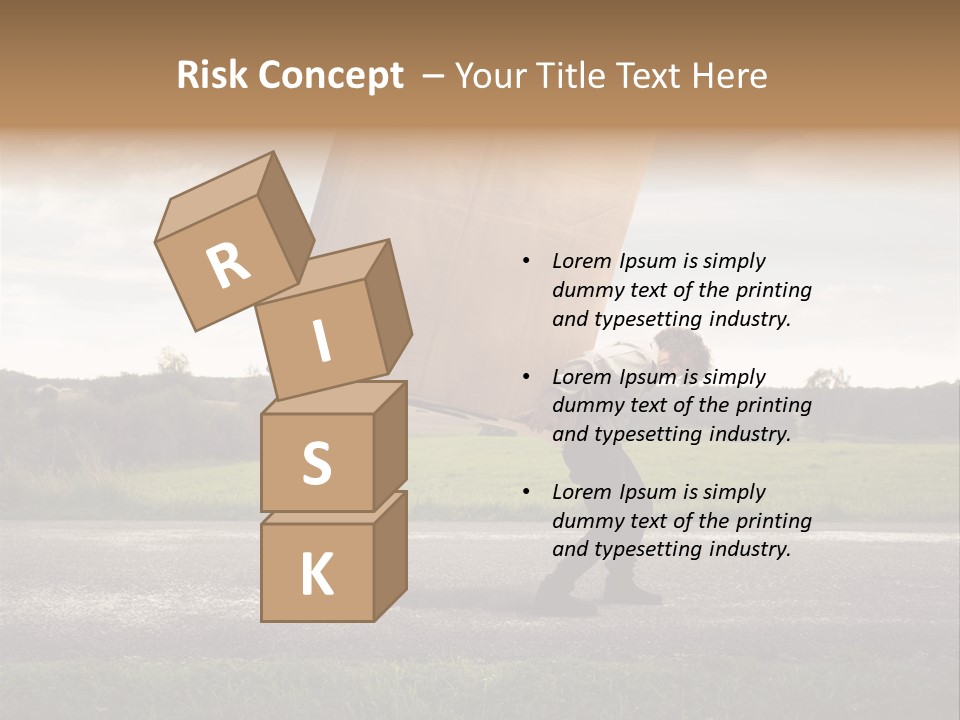 Grass Man Stress PowerPoint Template