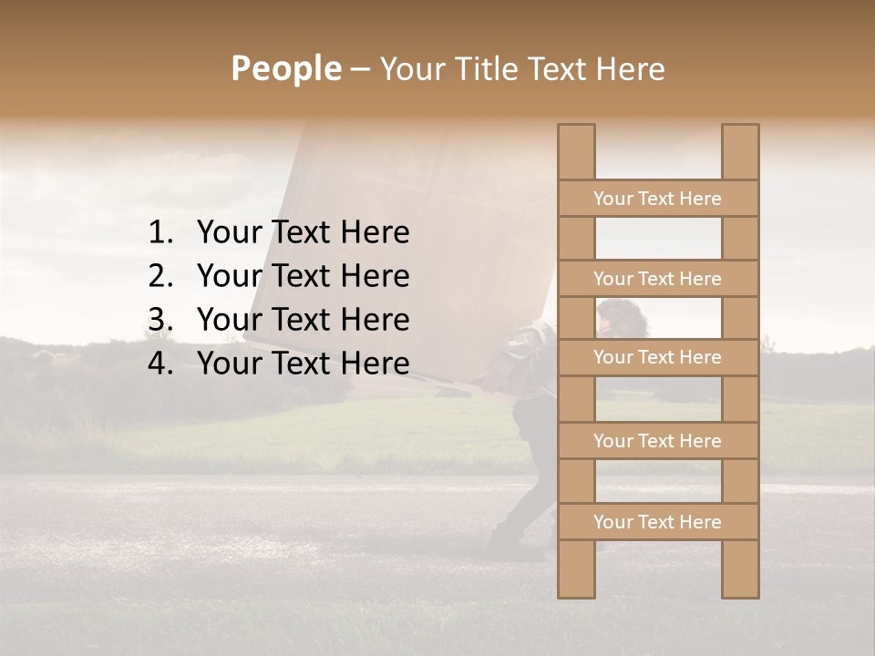 Grass Man Stress PowerPoint Template