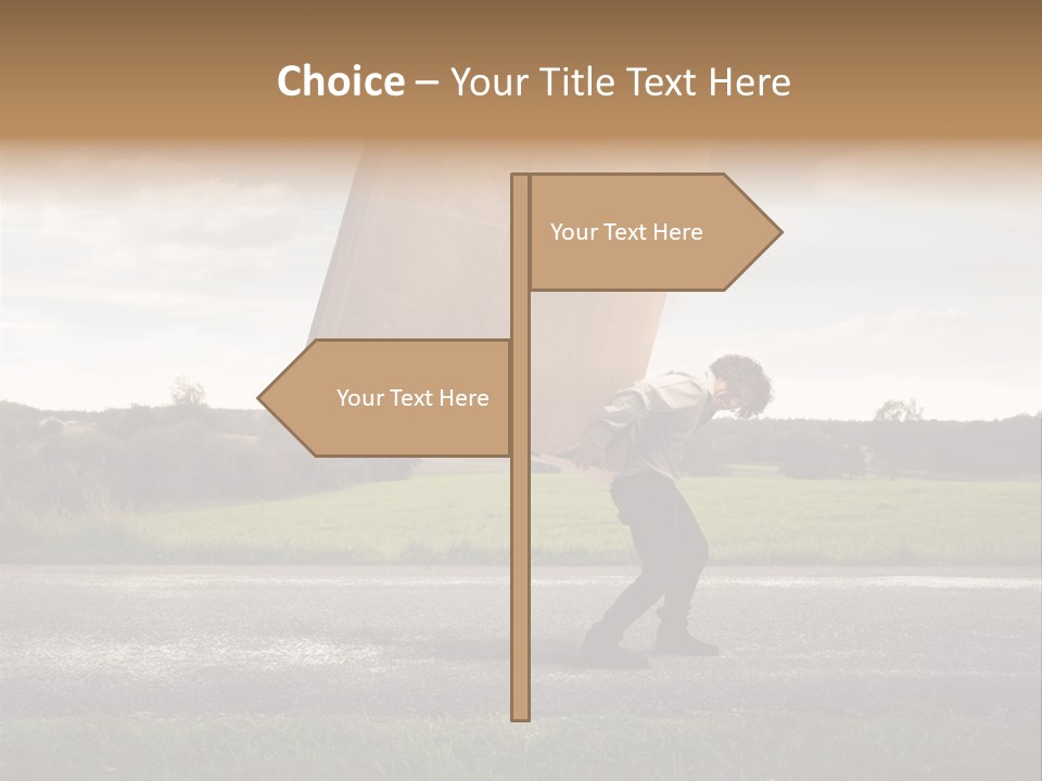 Grass Man Stress PowerPoint Template