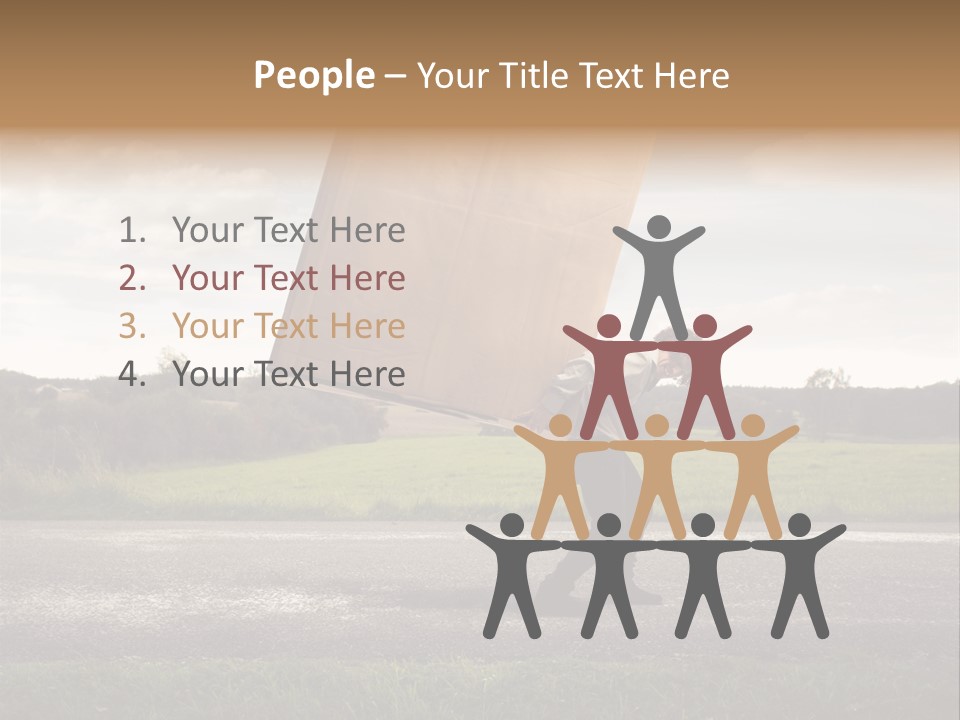 Grass Man Stress PowerPoint Template